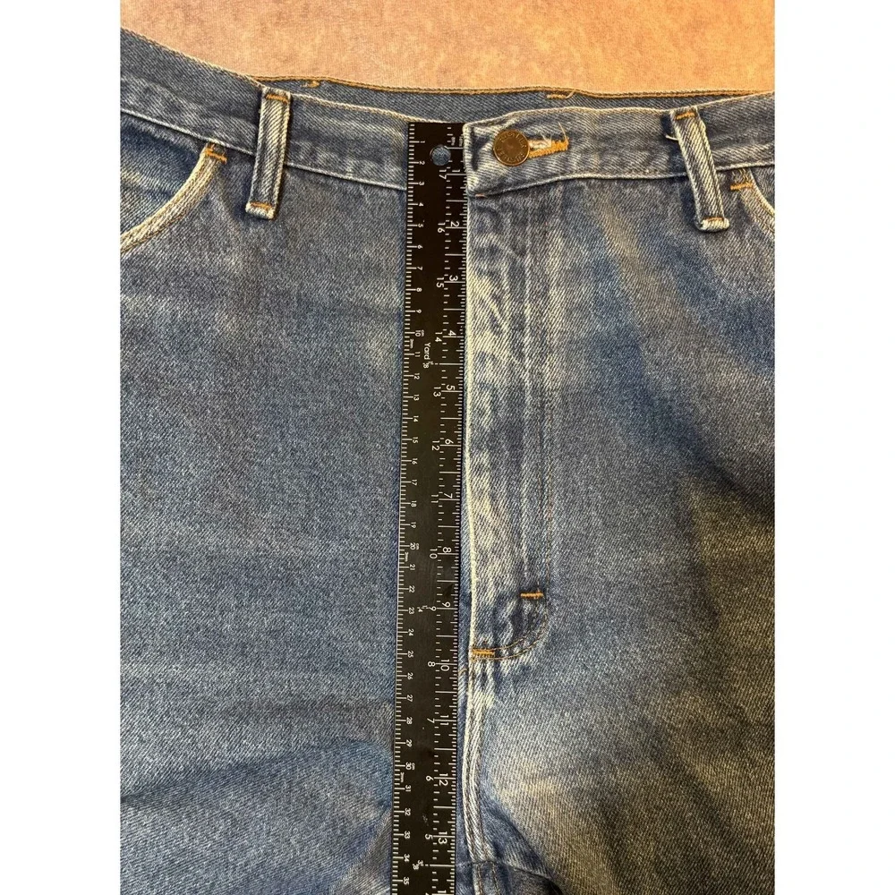 Rustler Jeans Mens 39x30 Blue Straight Leg Denim Workwear No Size Tag